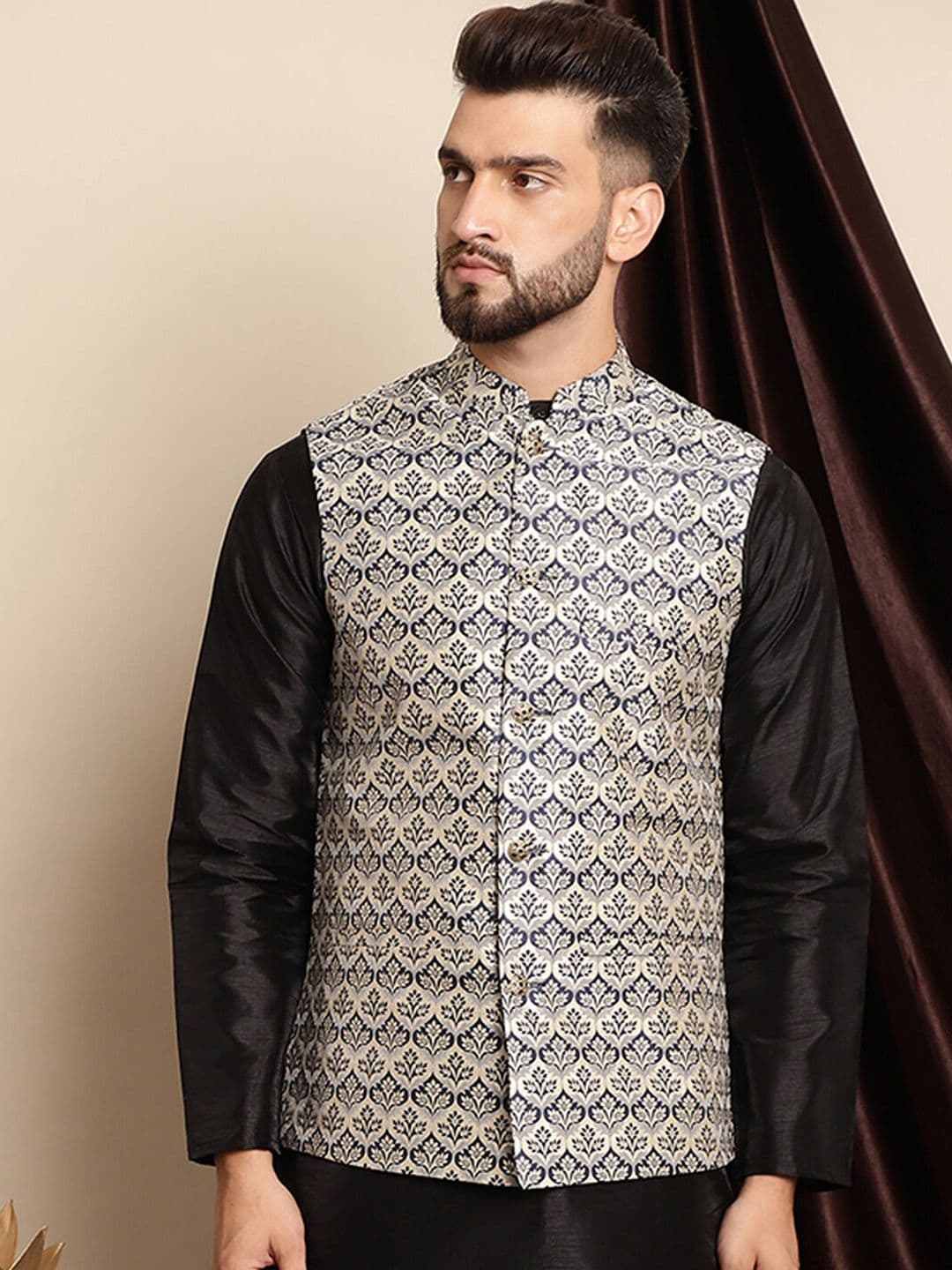 Anouk Woven Design Nehru Jacket - view 1