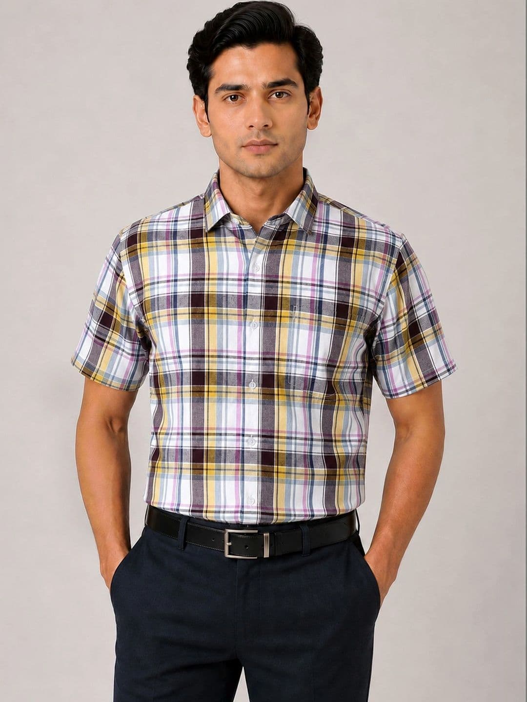 ACCOX Men Comfort Checked Formal Shirt - view 1