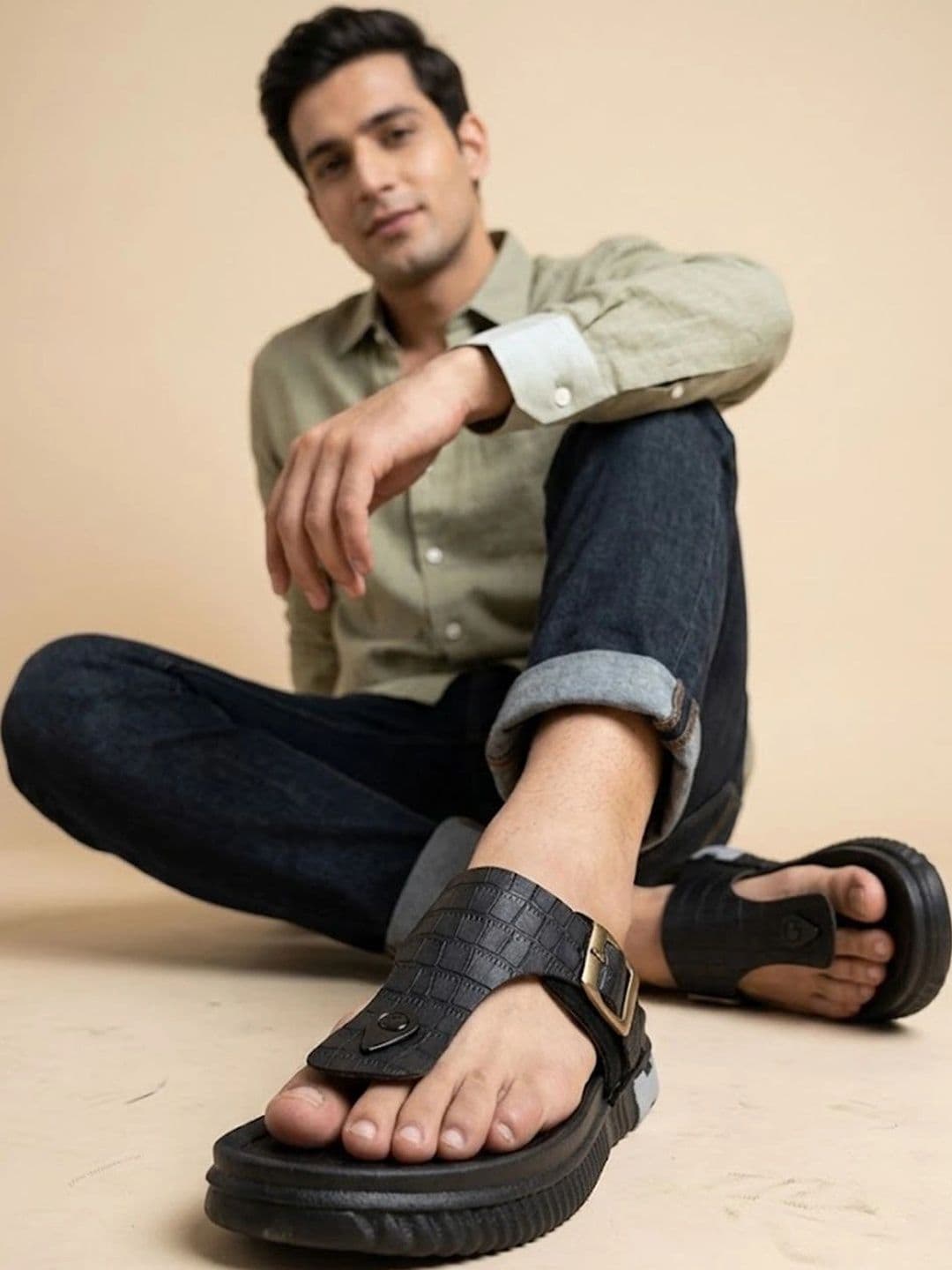 Mast & Harbour Men Embellished Thong Flip-Flops - view 1