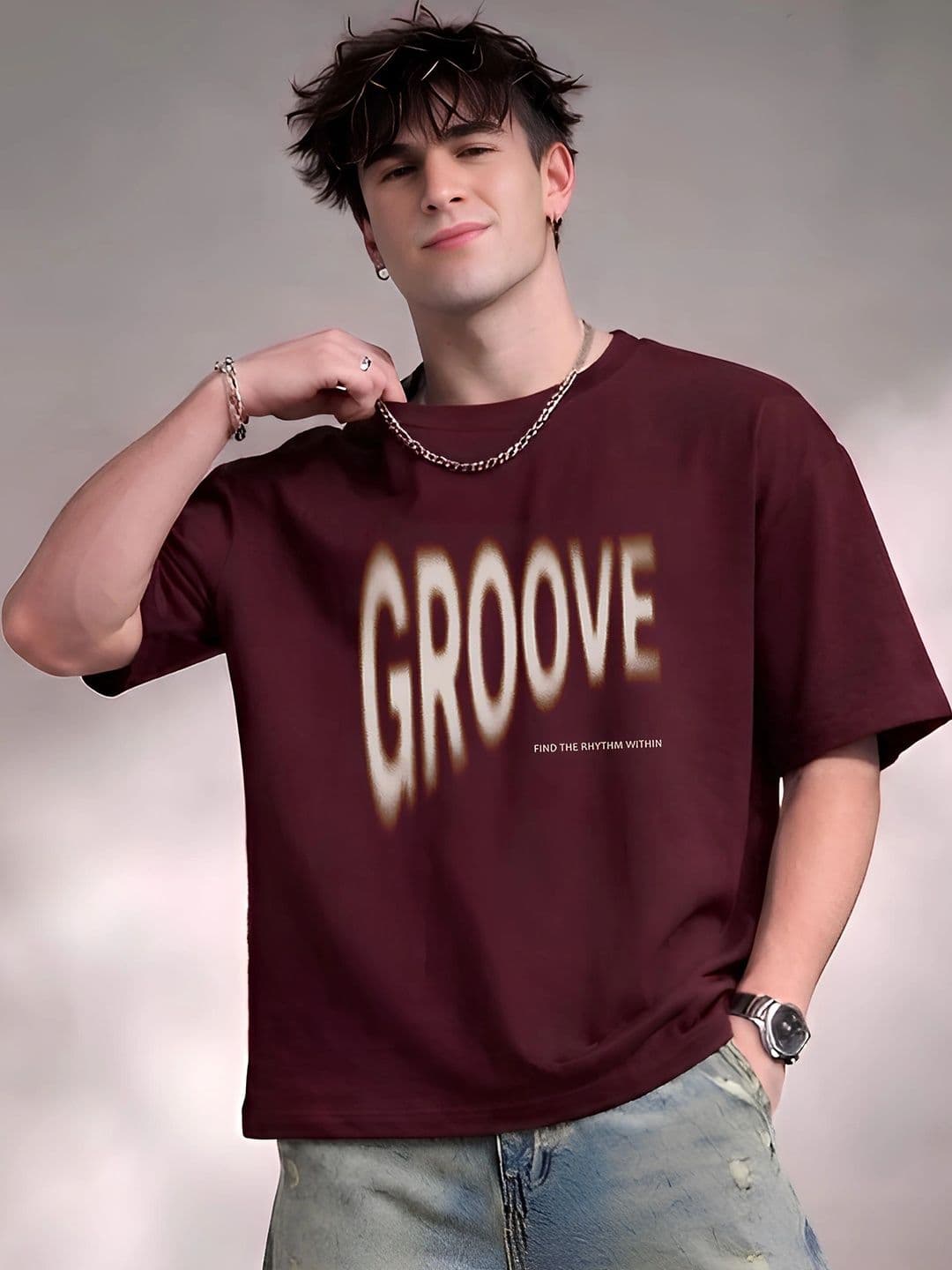 SMARTEES Men Typography Printed Pure Cotton T-shirt - view 1