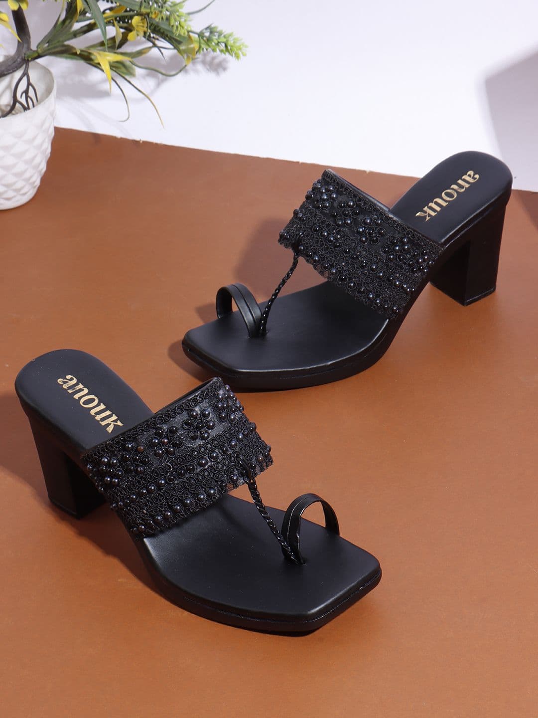 Anouk Women Embellished Block Heel Sandals - view 1