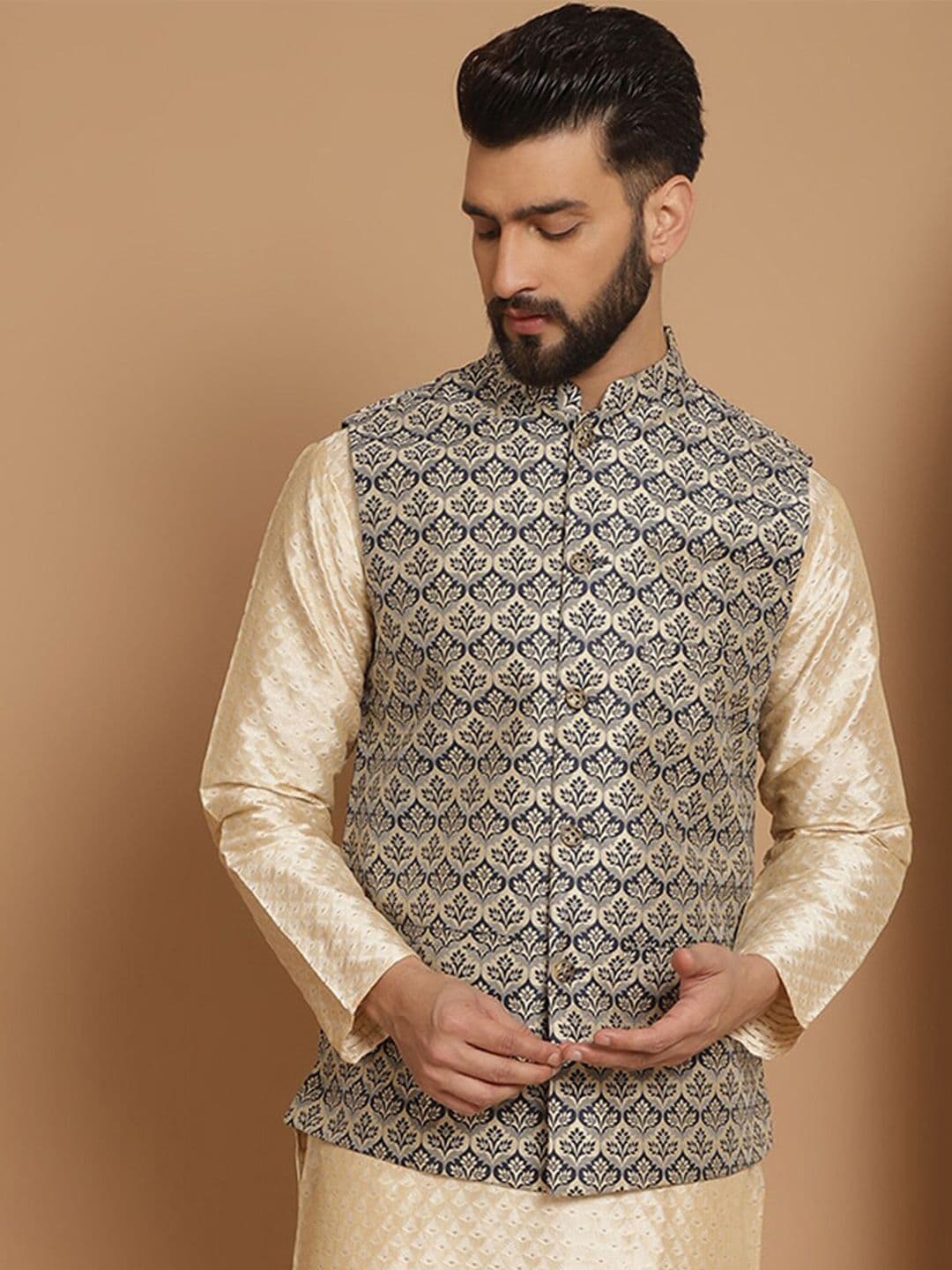 Anouk Men Woven Design Nehru Jackets - view 1
