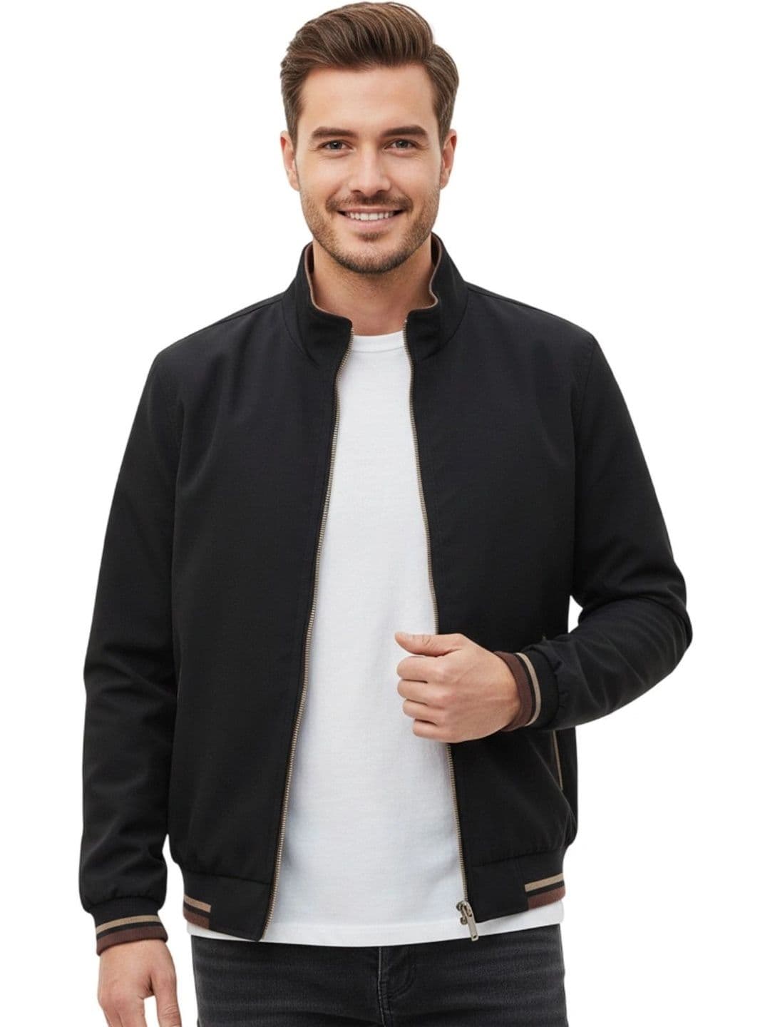 R.Code by The Roadster Life Co. Men Outdoor Bomber Jacket - view 1