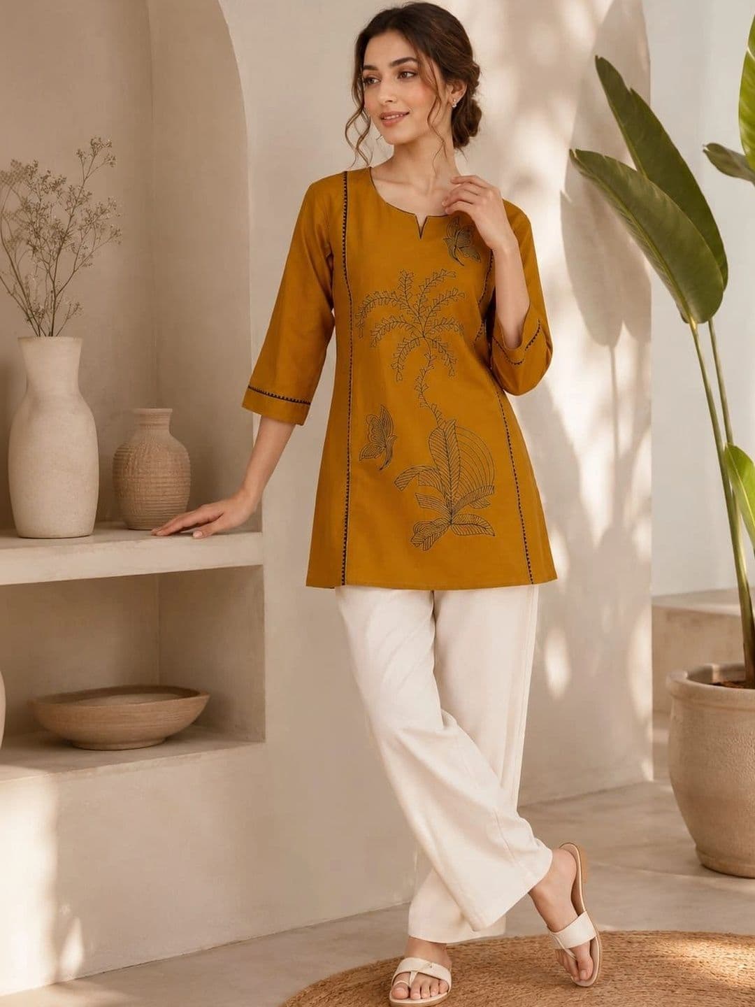 GREEN PEARS Women Tunic with Trousers - view 1