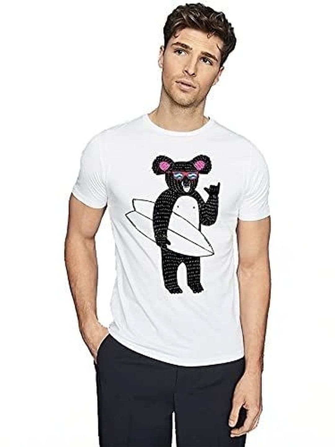 VLAM Unisex Printed Applique Slim Fit T-shirt - view 1