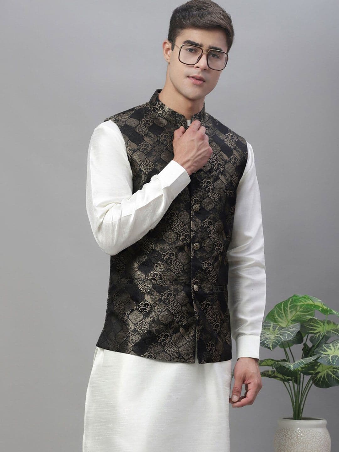 Anouk Men Woven Design Jackets - view 1