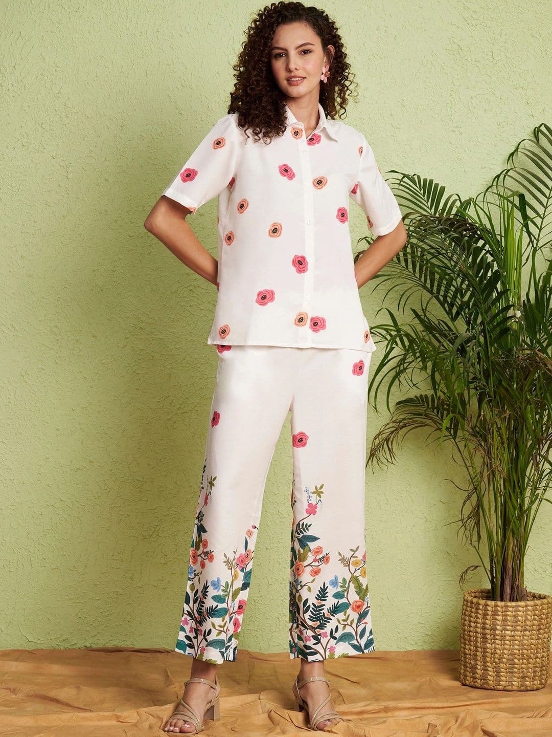 Moda Rapido Floral Printed Shirt with Trousers - view 1