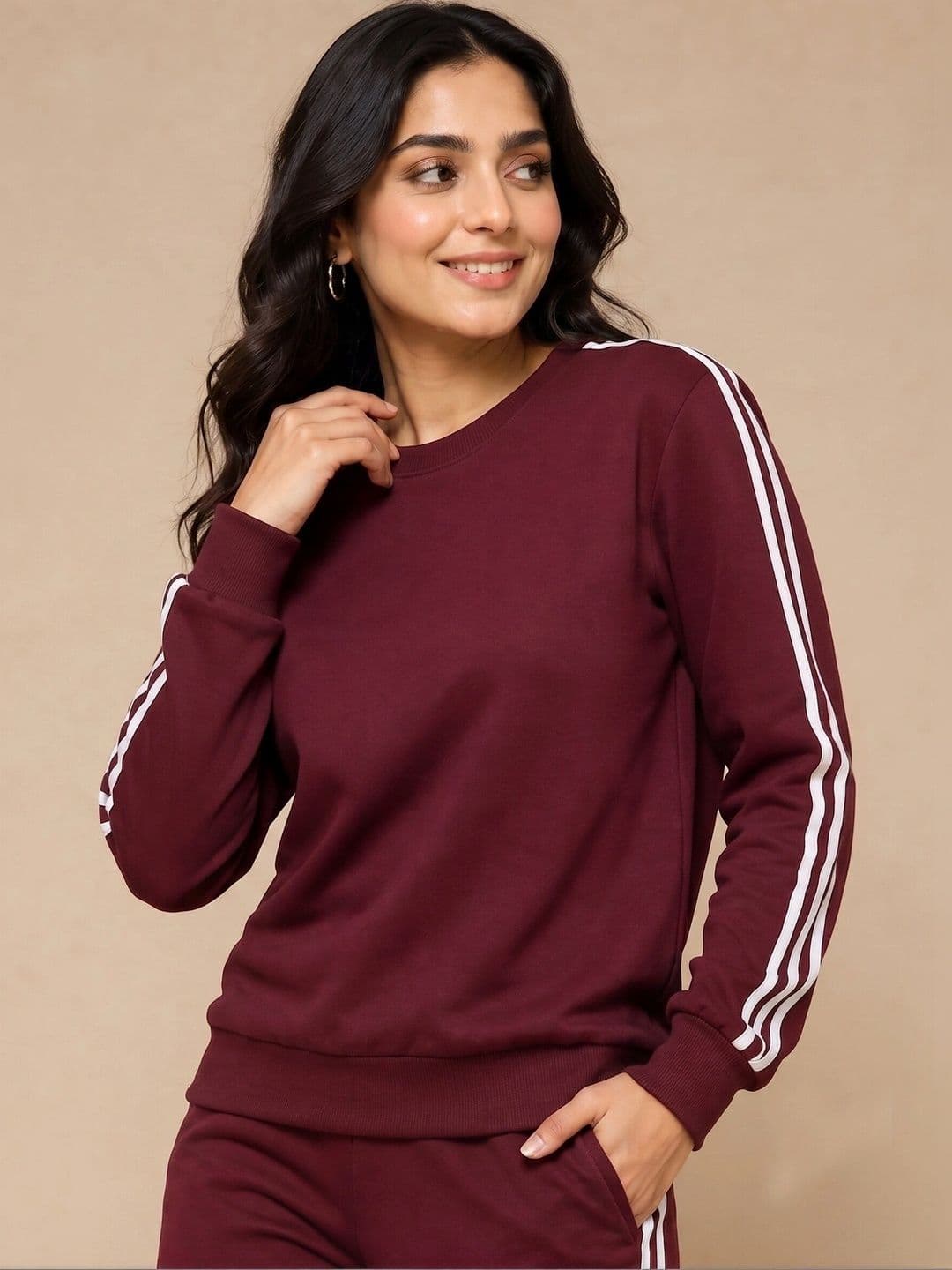 TENACITY Women Striped Sweatshirt - view 1
