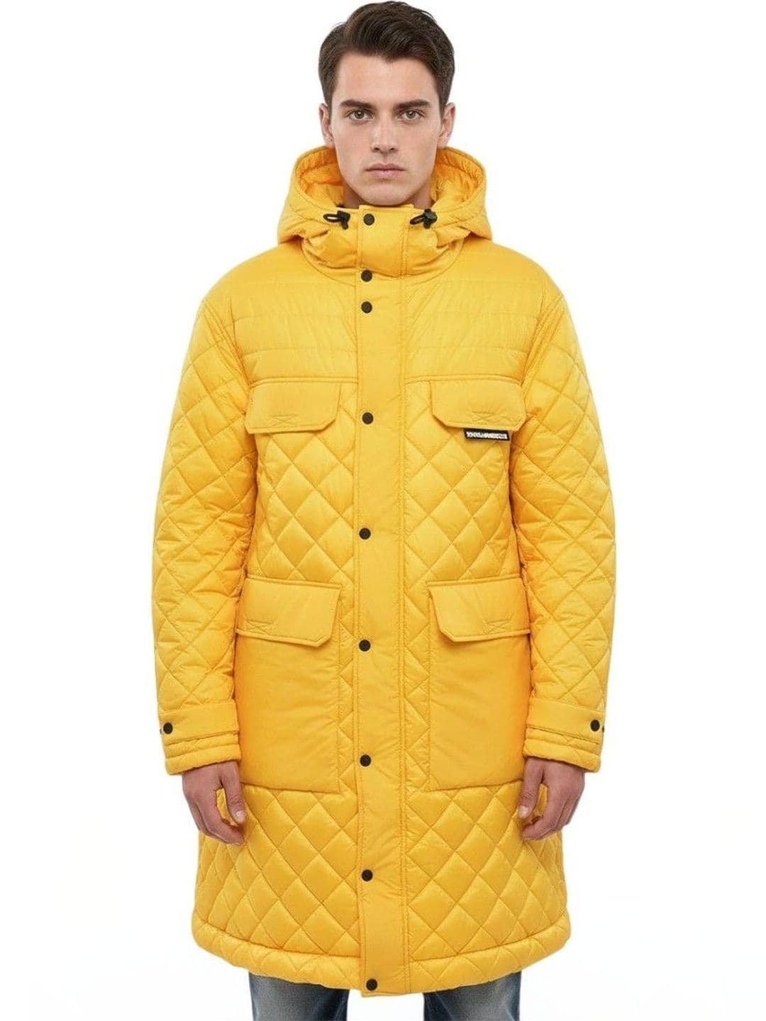 Dsquared2 Yellow Hood Parka Jacket - view 1