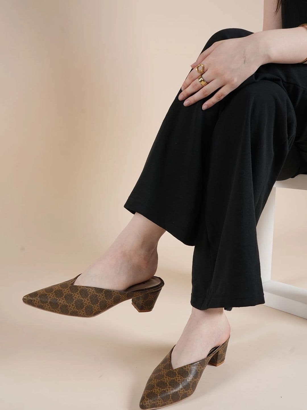 Bella Rosa Printed Party Block Mules - view 1