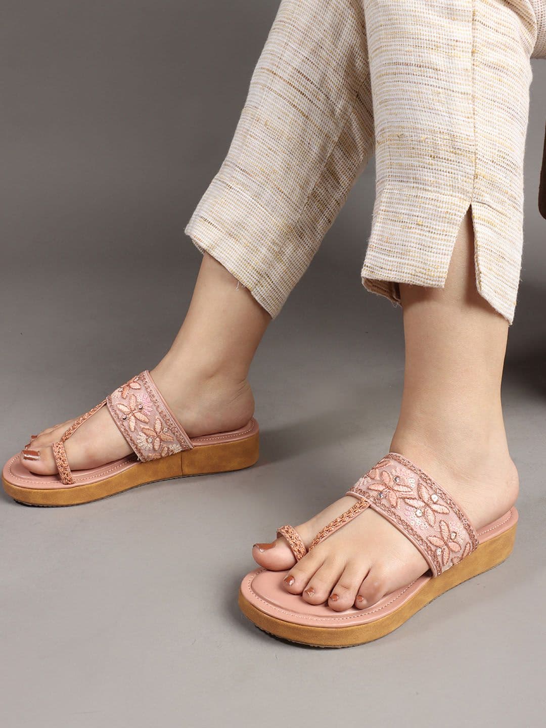 Anouk Embellished Wedge Sandals - view 1