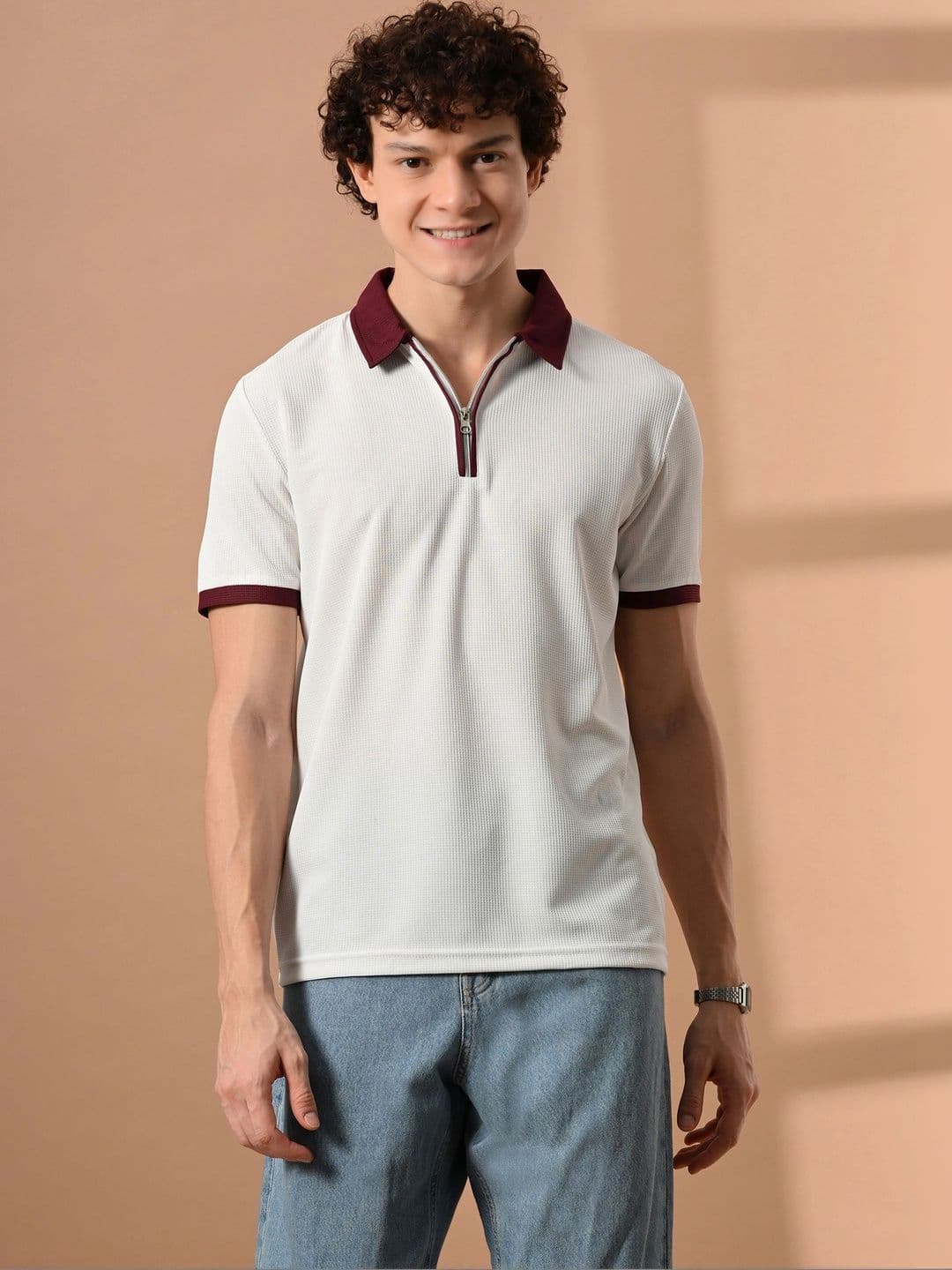 HERE&NOW Men Polo Collar T-shirt - view 1