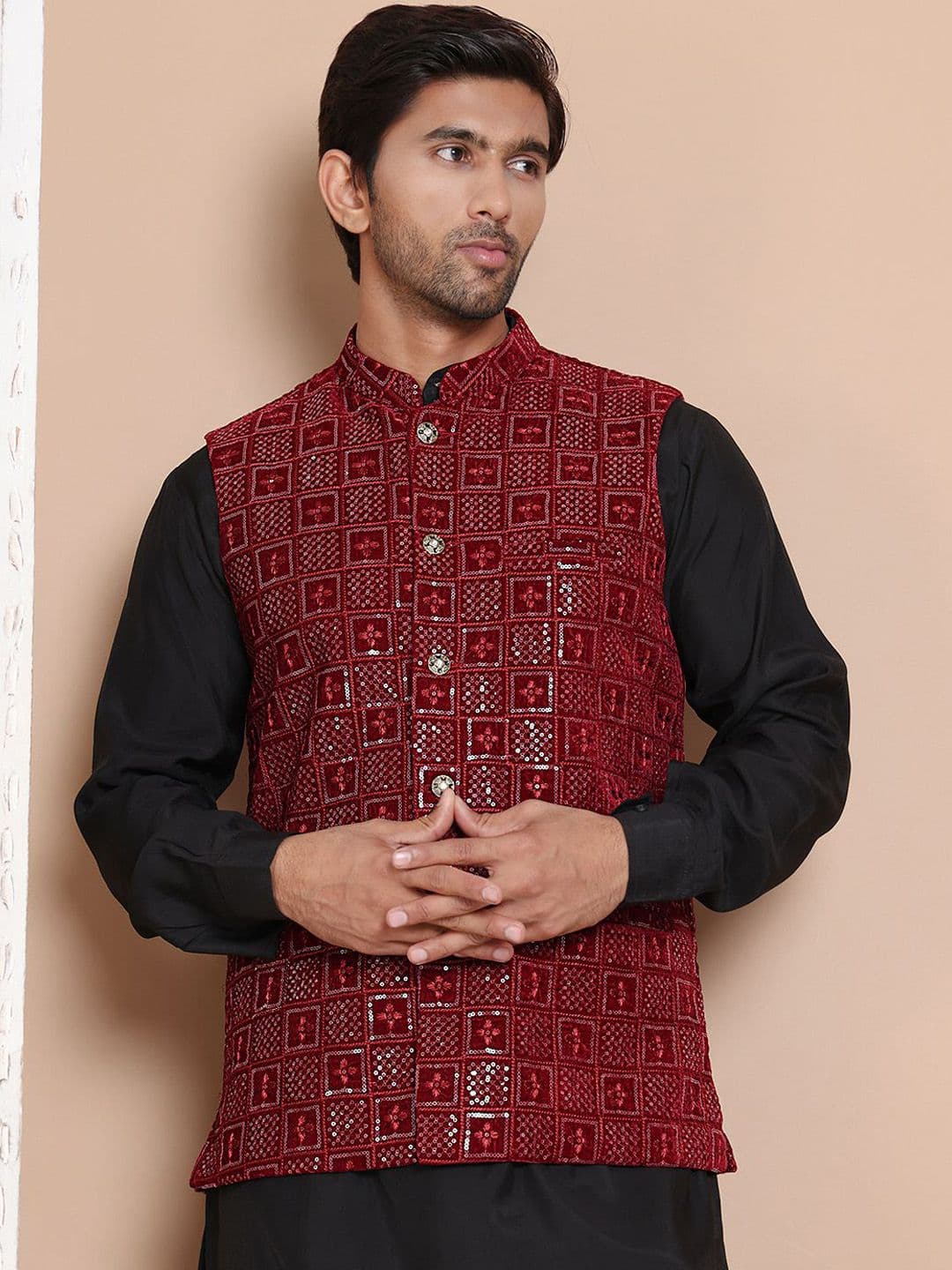 Anouk Embroidered Nehru Jacket - view 1
