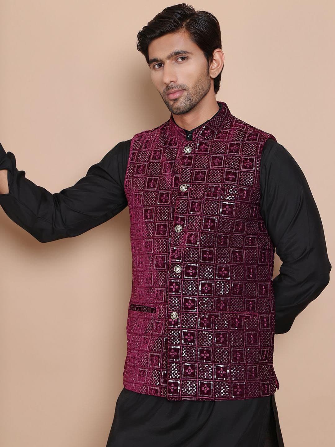 Anouk Embroidered Nehru Jacket - view 1