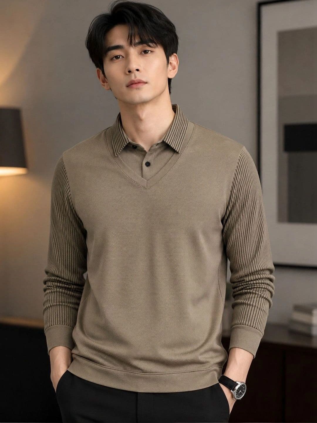 Mast & Harbour Men Polo Collar T-shirt - view 1