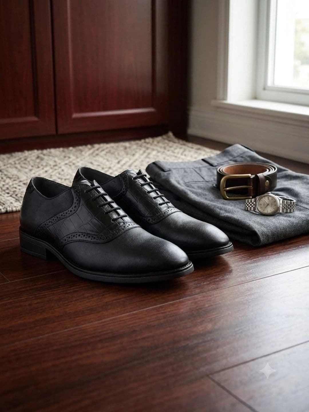 Killer Men Textured PU Round Toe Lace-Ups Formal Derbys - view 1