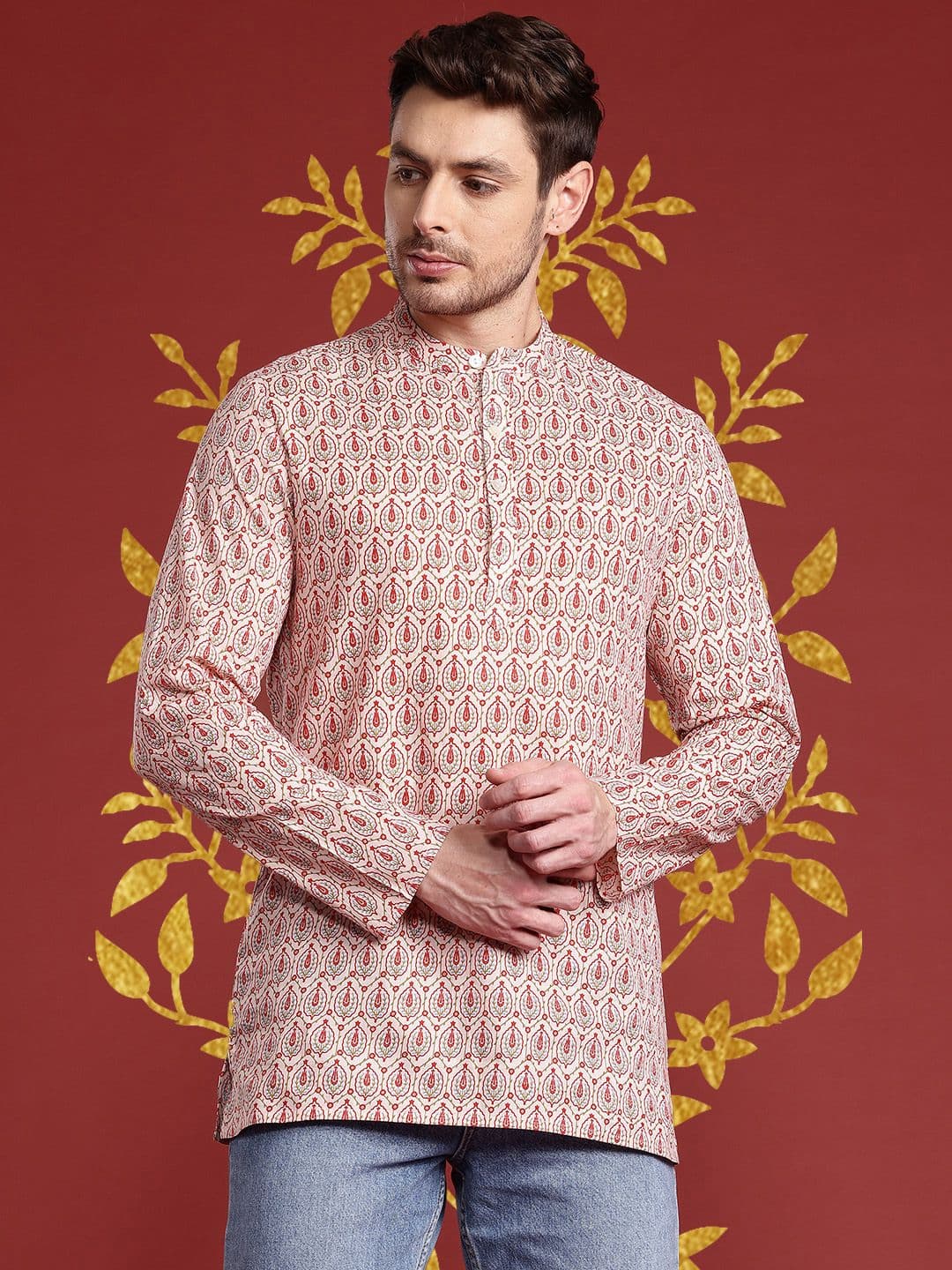Anouk Cotton Printed Short Kurta - view 1