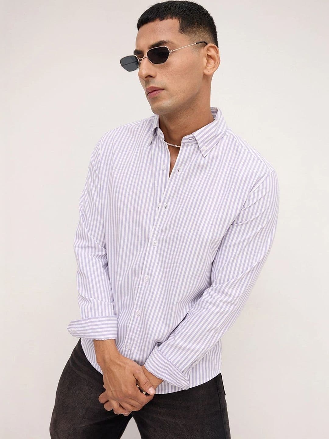 VASTRADO Men Classic Slim Fit Striped Casual Shirt - view 1