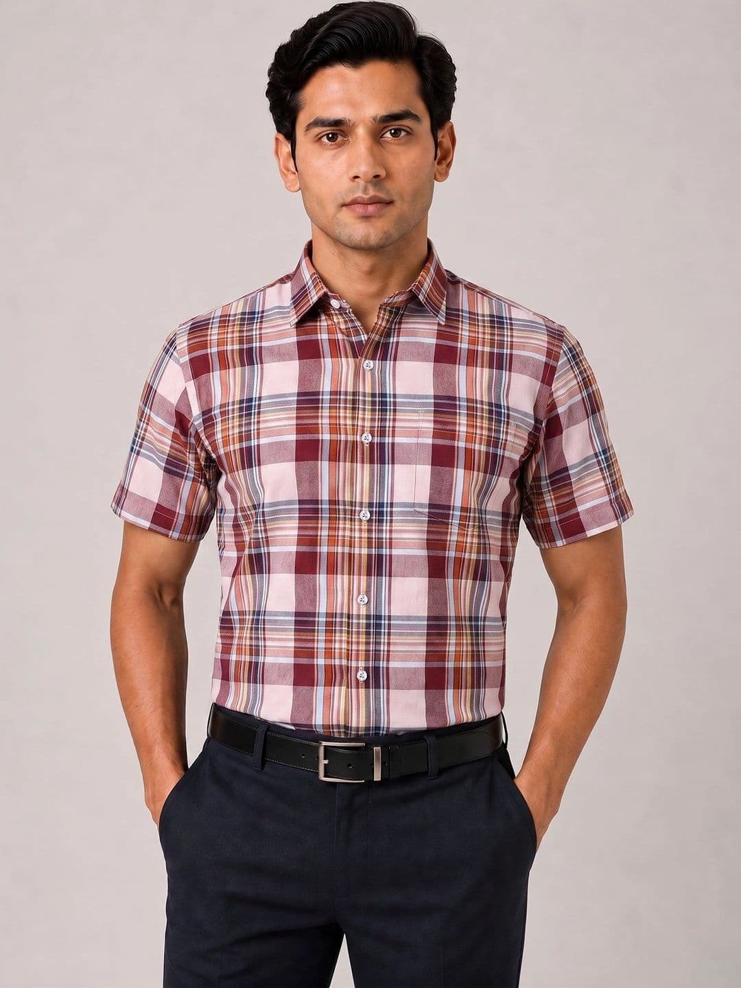 ACCOX Men Comfort Tartan Checks Checked Formal Shirt - view 1