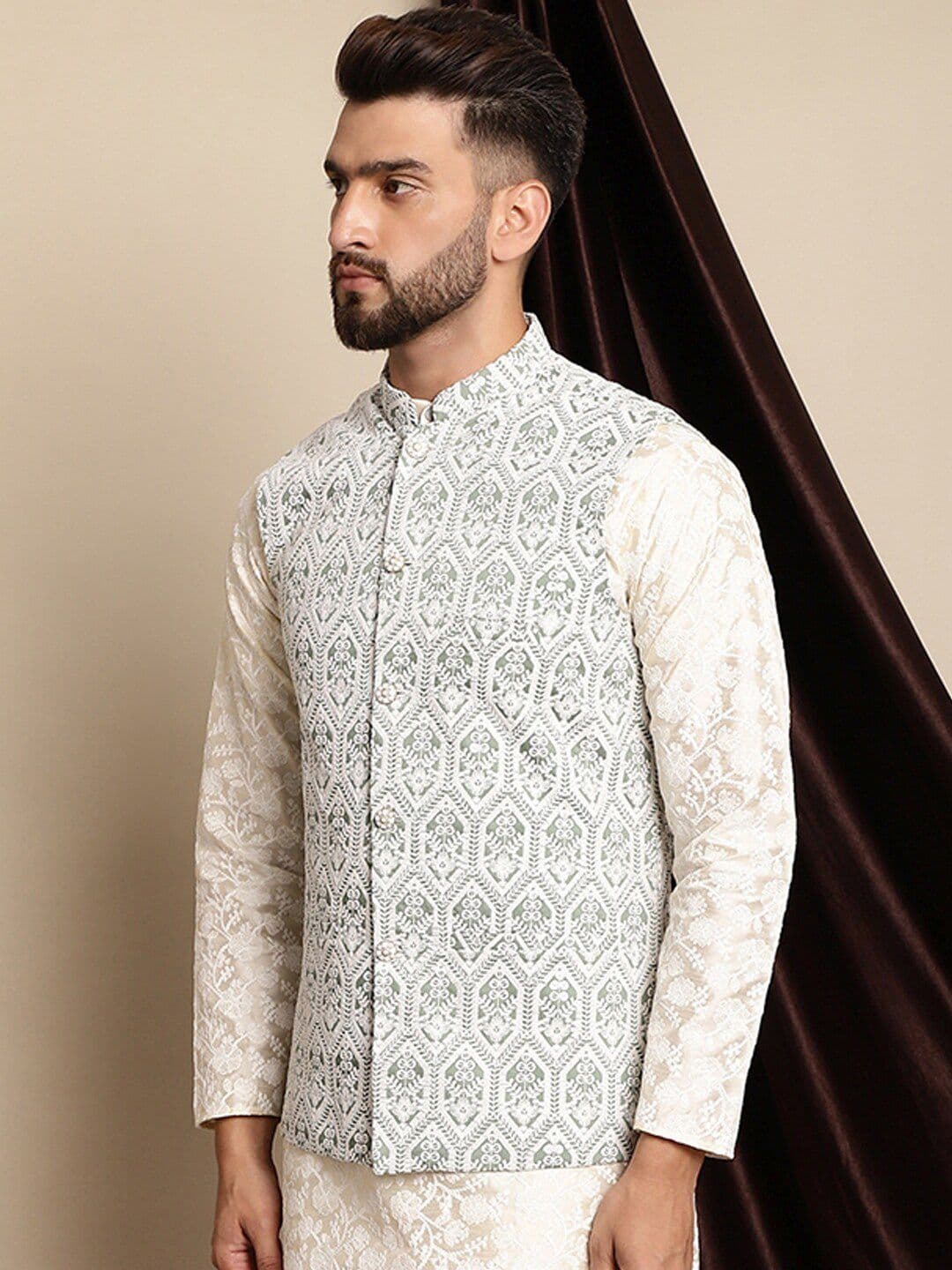 Anouk Embroidered Nehru Jacket - view 1