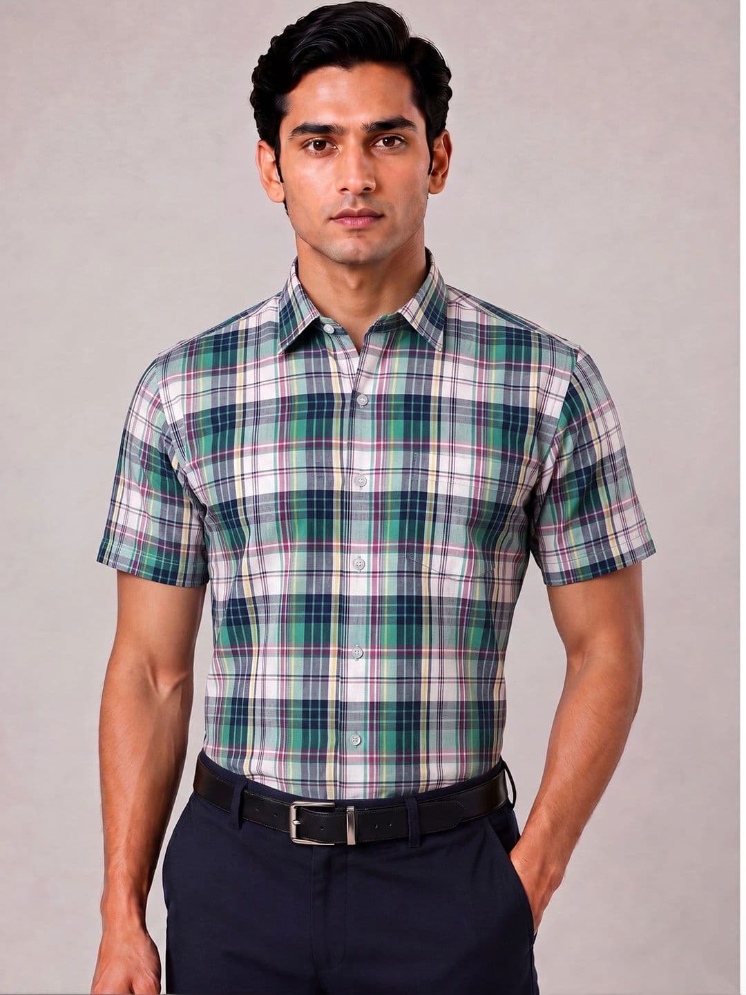 ACCOX Men Comfort Tartan Checks Checked Formal Shirt - view 1