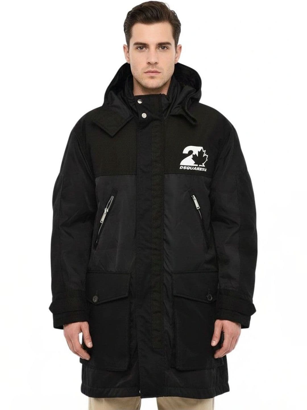 Dsquared2 Black Hood Parka Jacket - view 1