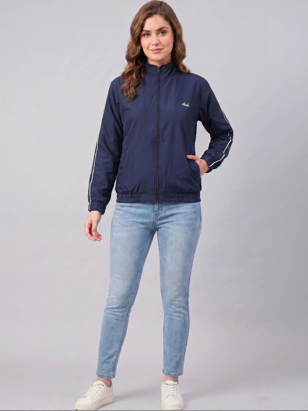 AWIBE Women Brand Logo Lightweight Sporty Jacket - view 1