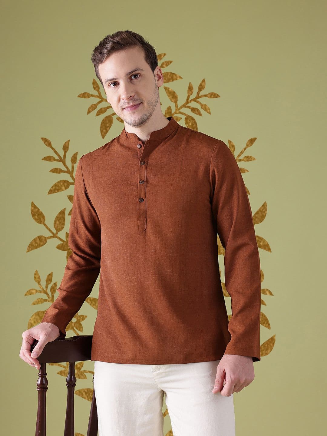 Anouk Mandarin Collar Straight Kurta - view 1