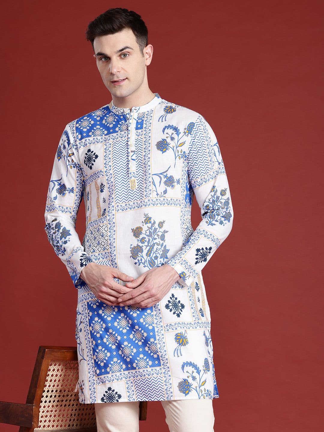Anouk Kaarkhana Collection Pure Cotton Floral Print Kurta - view 1