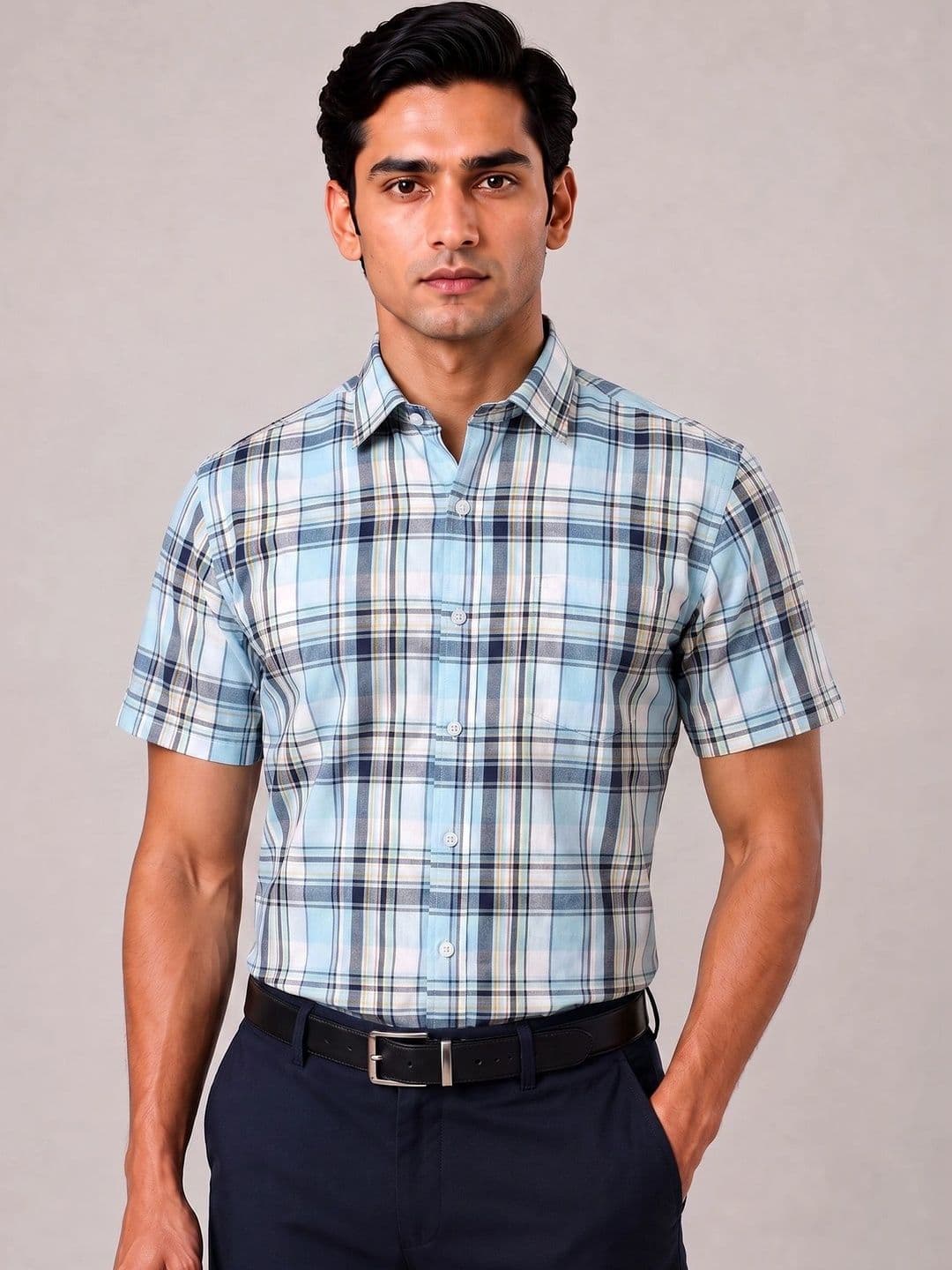 ACCOX Men Comfort Checked Formal Shirt - view 1
