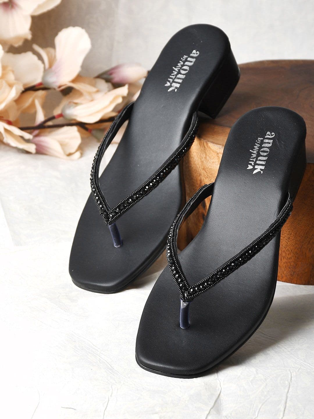 Anouk Embellished Block Heels - view 1