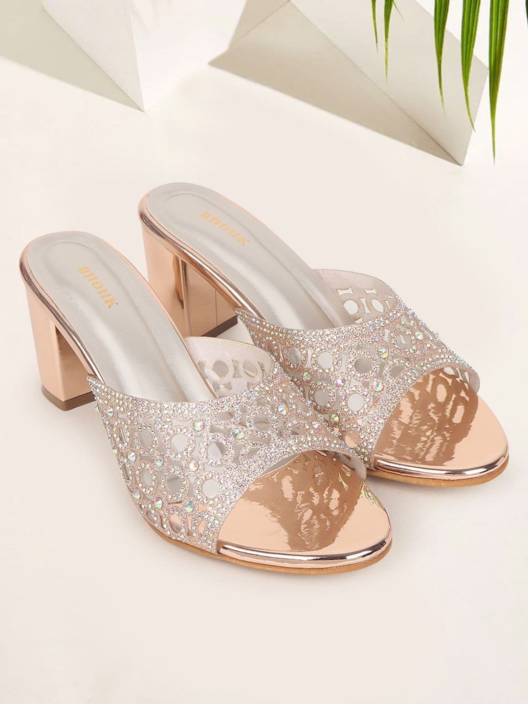 Anouk Women Embellished Party Block Sandals - view 1