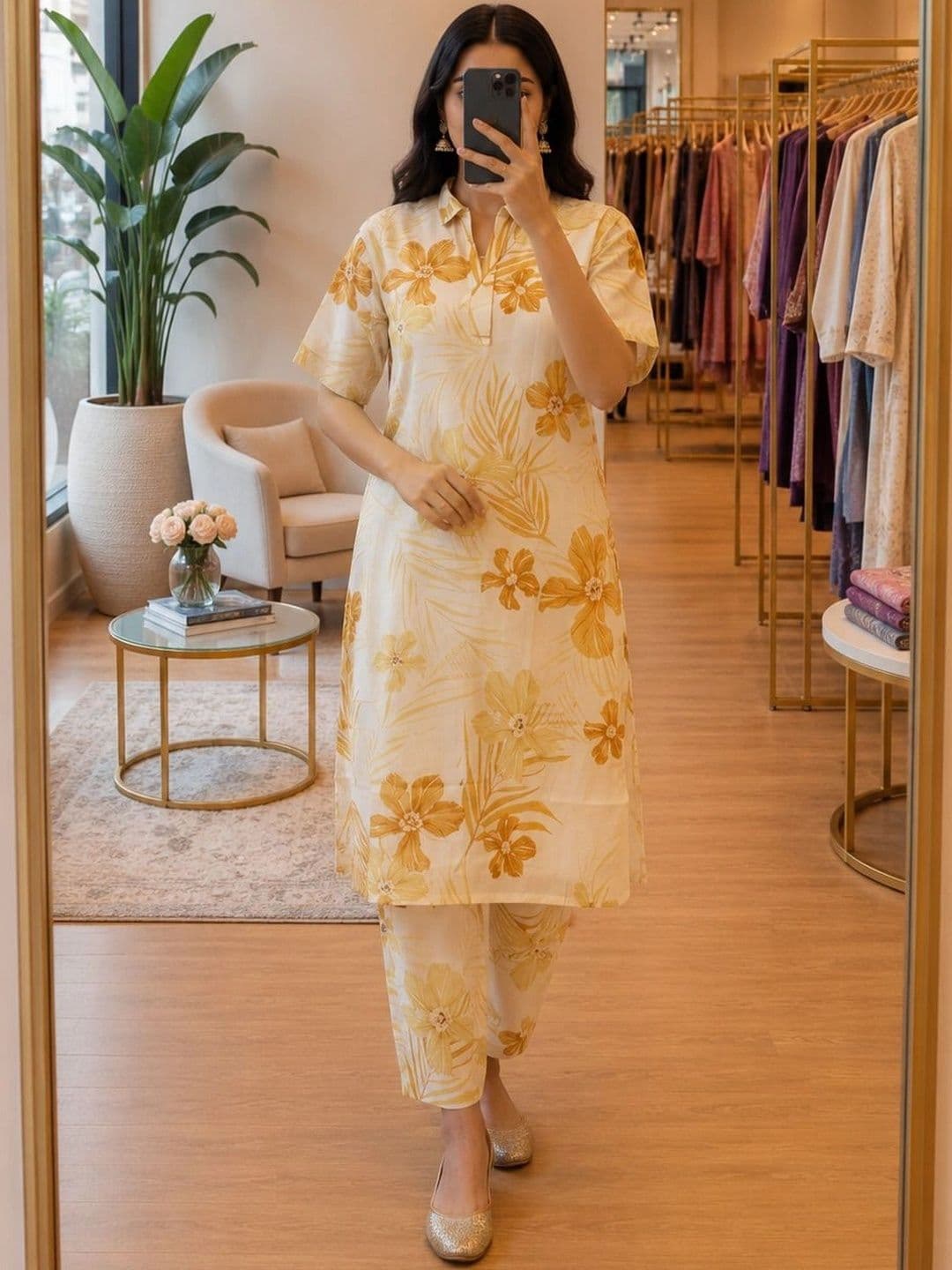 GRINISH Floral Printed Tunic with Trousers - view 1