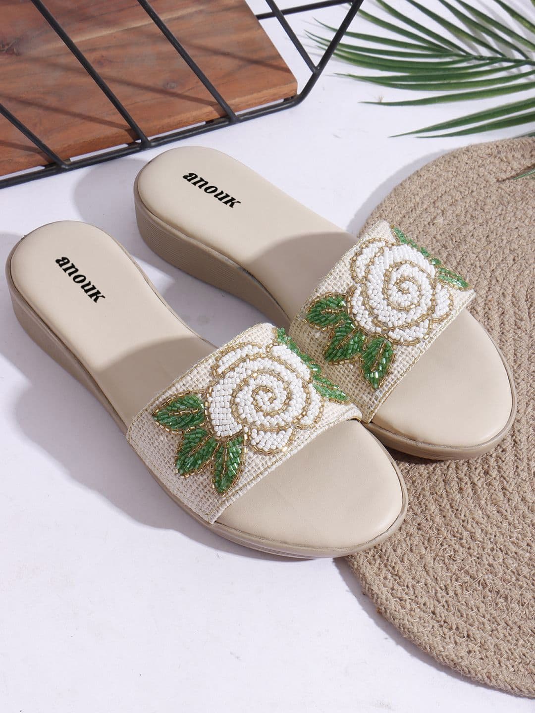 Anouk Embellished Wedge Heel Sandals - view 1