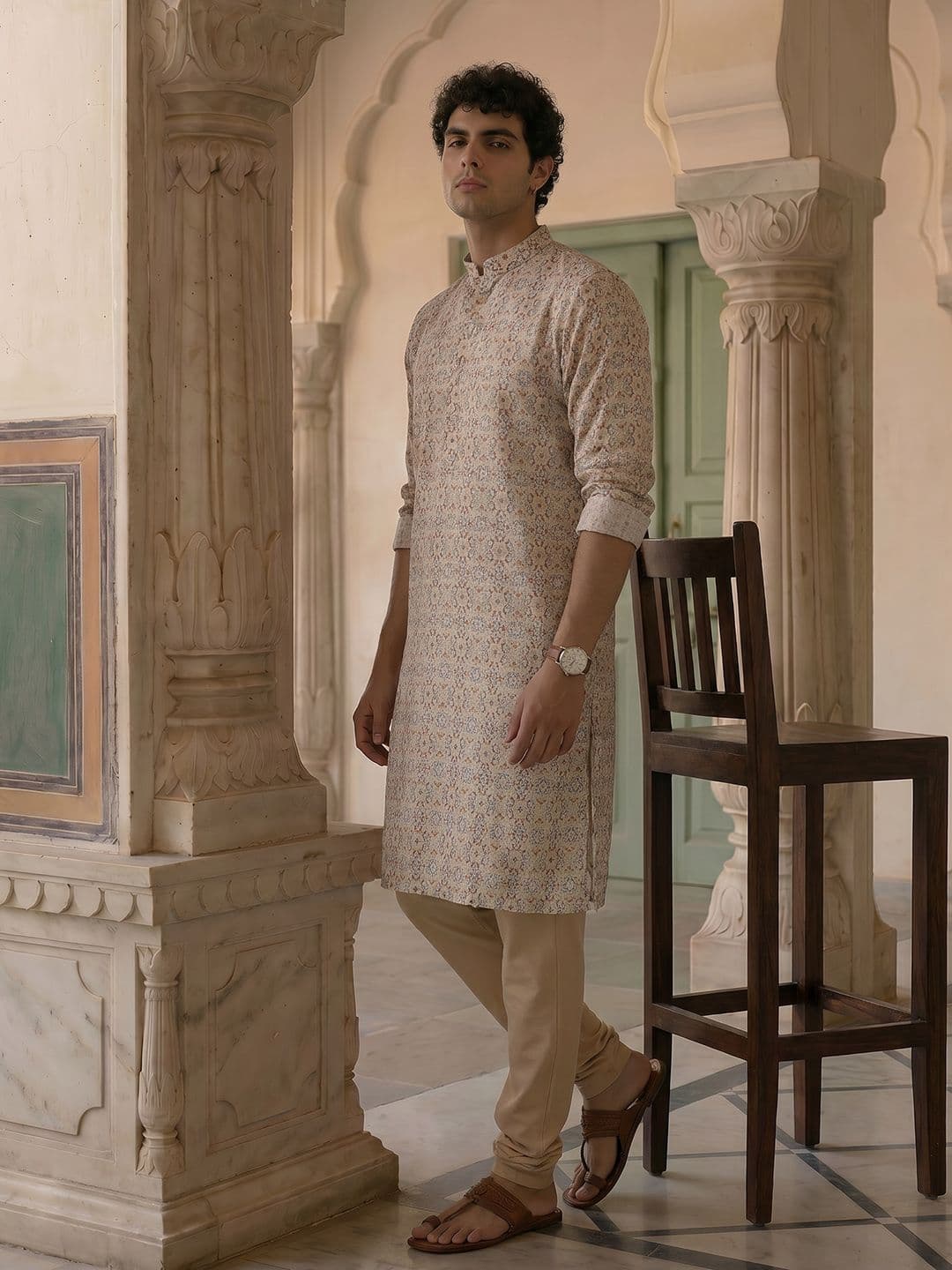Anouk Printed Mandarin Collar Kurta - view 1