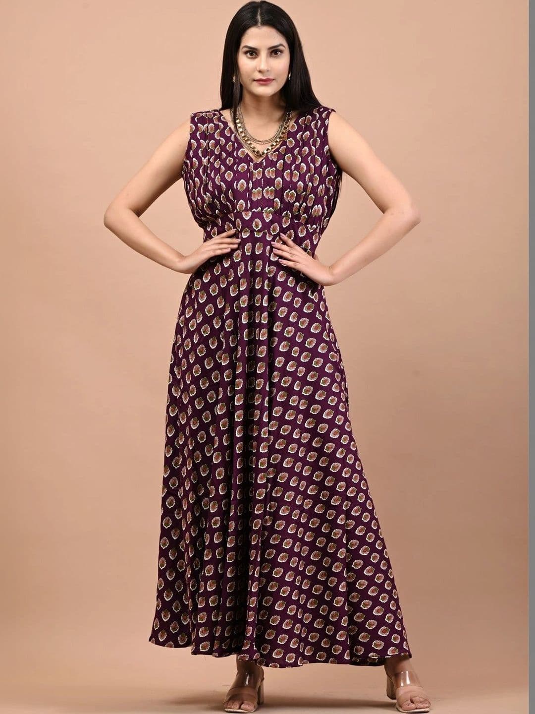 Plumkins Ethnic Motifs Print Maxi Dress - view 1