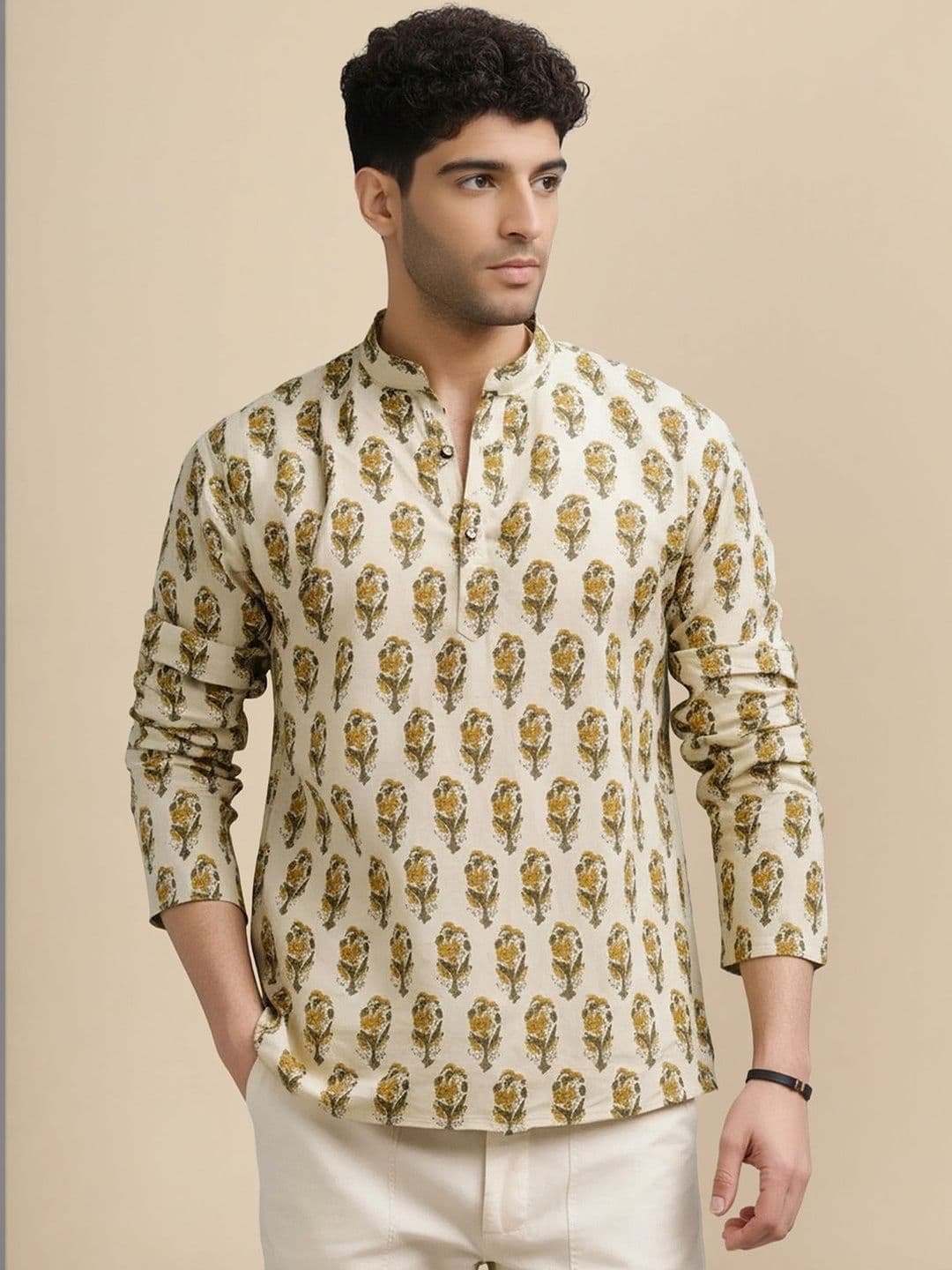 Anouk Mirage Men Ethnic Motifs Printed Thread Work Kurta - view 1