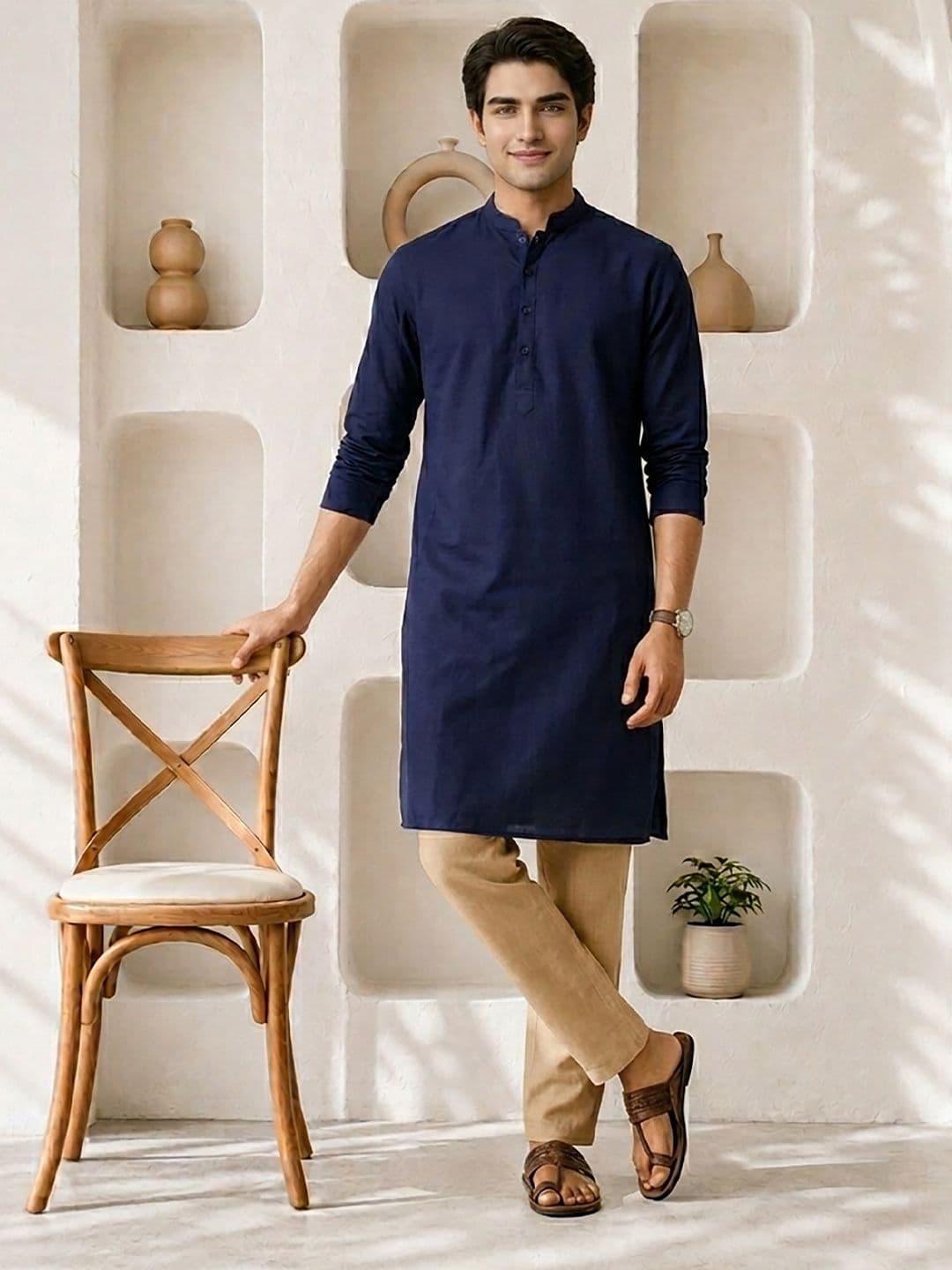Anouk Mirage Mandarin Collar Straight Kurta - view 1