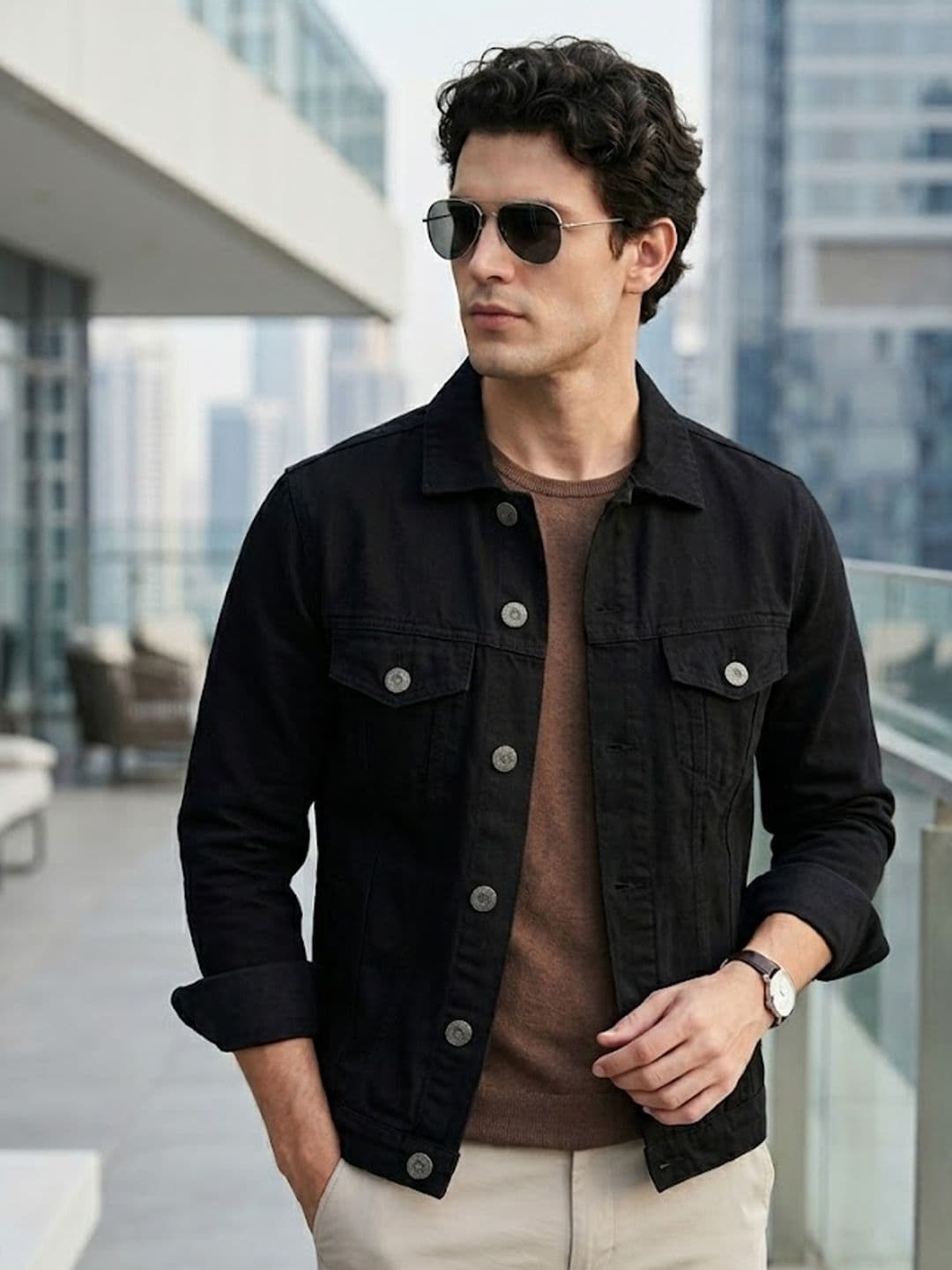 Urbano Fashion Men Washed Regular Fit Denim Jacket - view 1