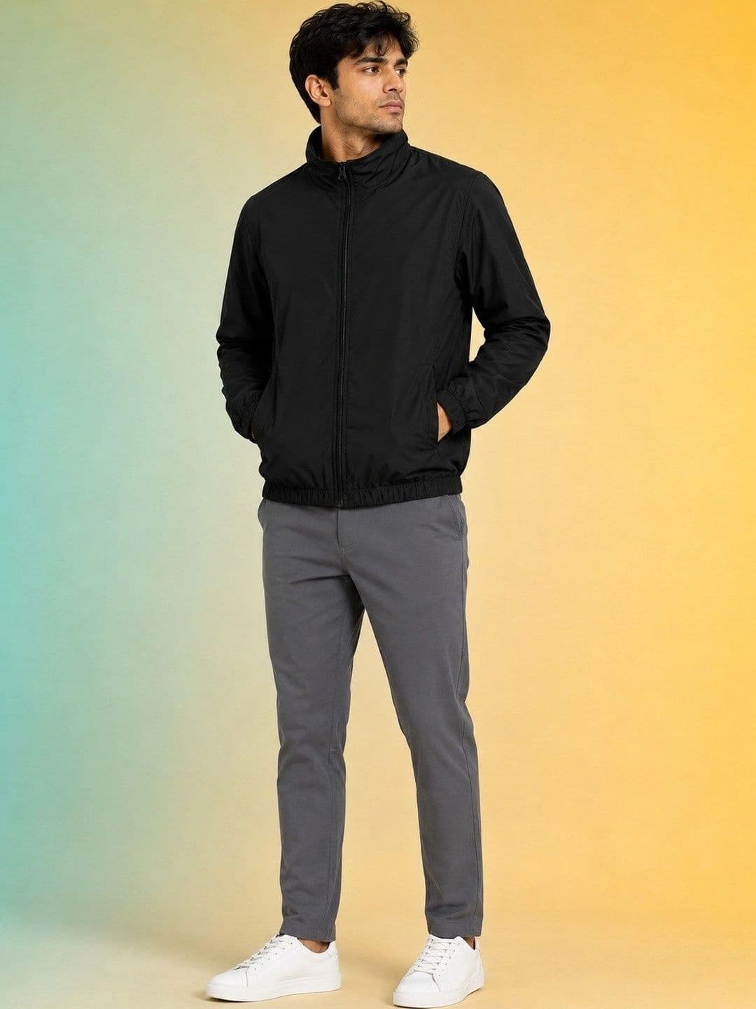 JKT Men Lightweight Training or Gym Bomber Jacket - view 1