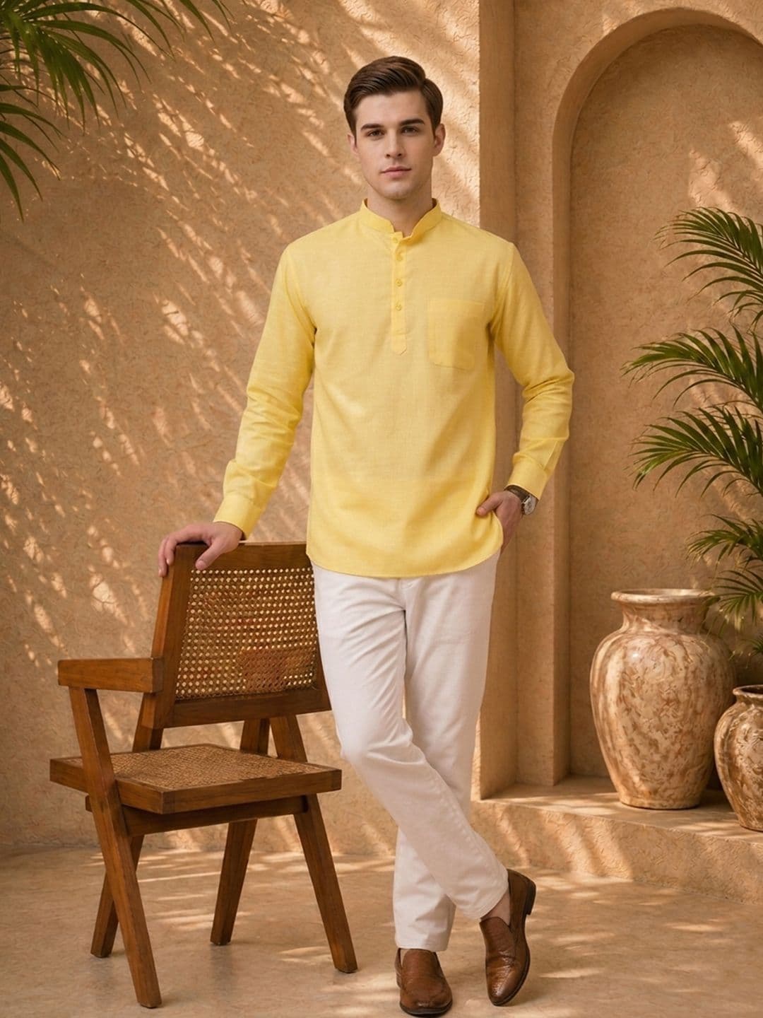Anouk Mirage Mandarin Collar Straight Kurta - view 1