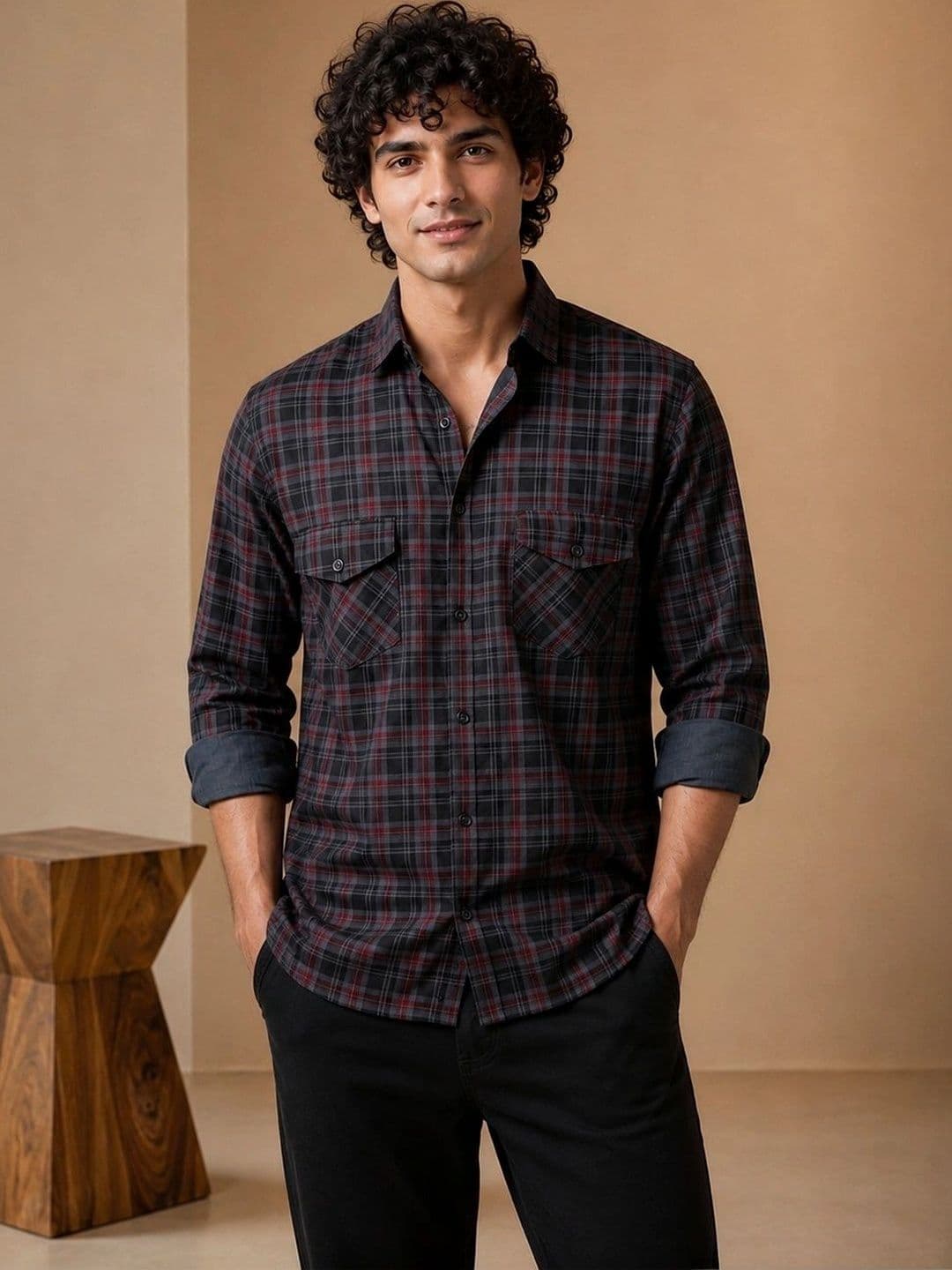 Moda Rapido X Tanip Men Tartan Checks Checked Casual Shirt - view 1