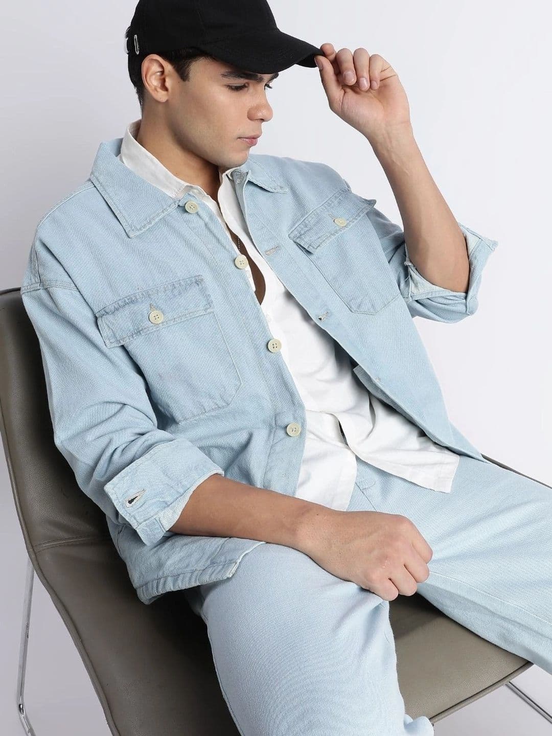 Blu MNKY Men Denim Jacket - view 1