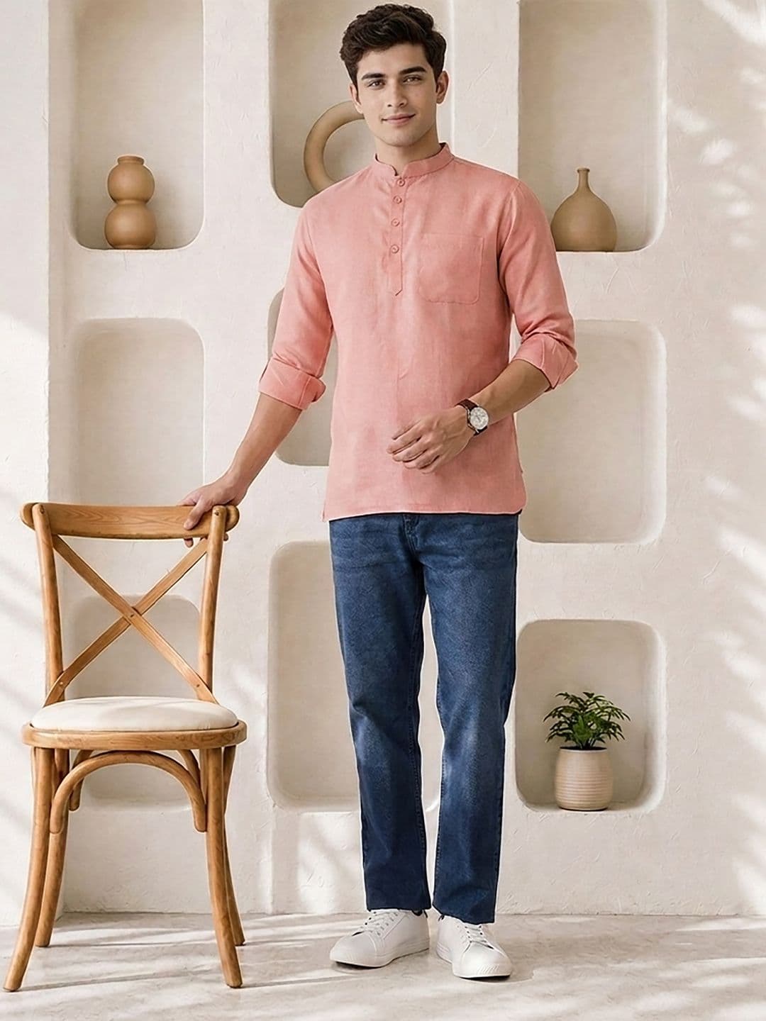 Anouk Mirage Men Mandarin Collar Kurta - view 1