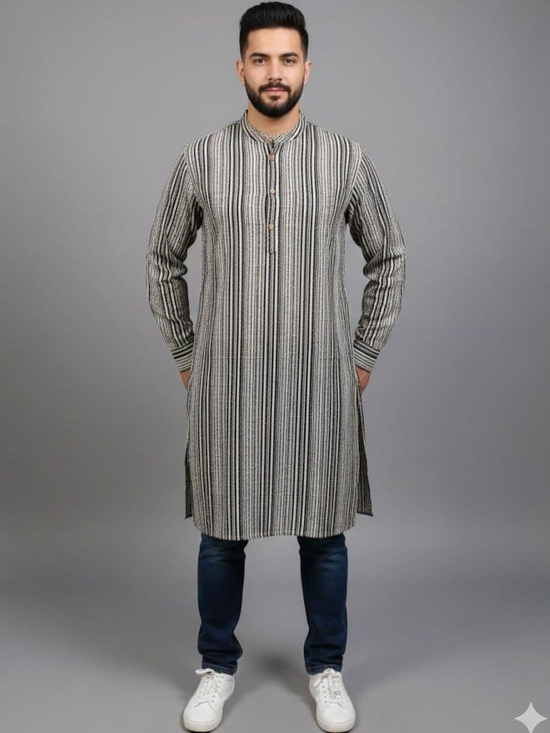 Anouk Mirage Men Printed Thread Work Kurta - view 1