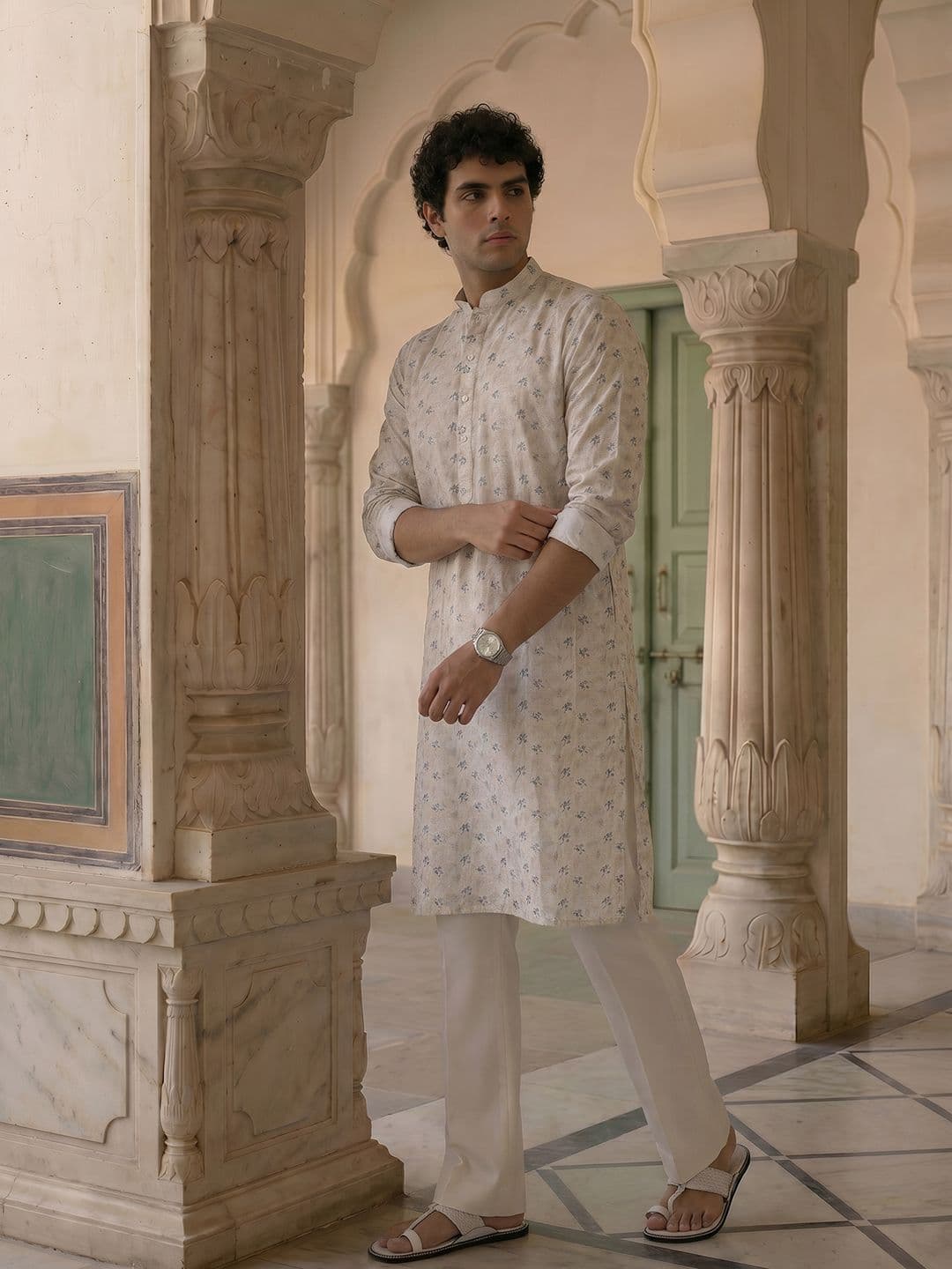 Anouk Printed Mandarin Collar Kurta - view 1