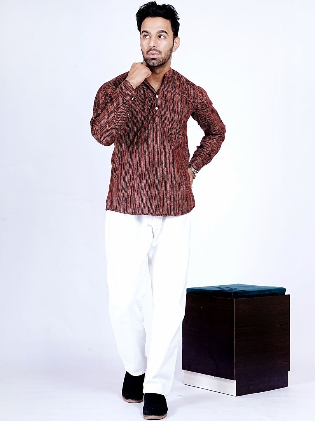 Anouk Mirage Men Thread Work Handloom Kurta - view 1