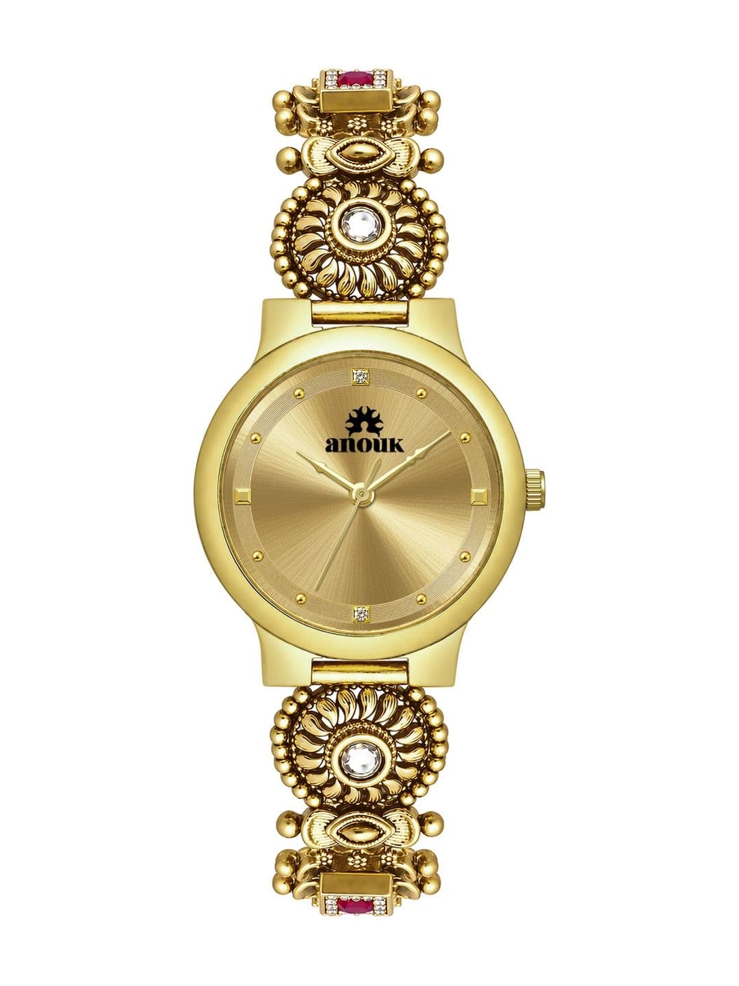 Anouk Women Dial & Bracelet Style Straps Analogue Watch 1603 Golden Dial Luxury in Motion - view 1