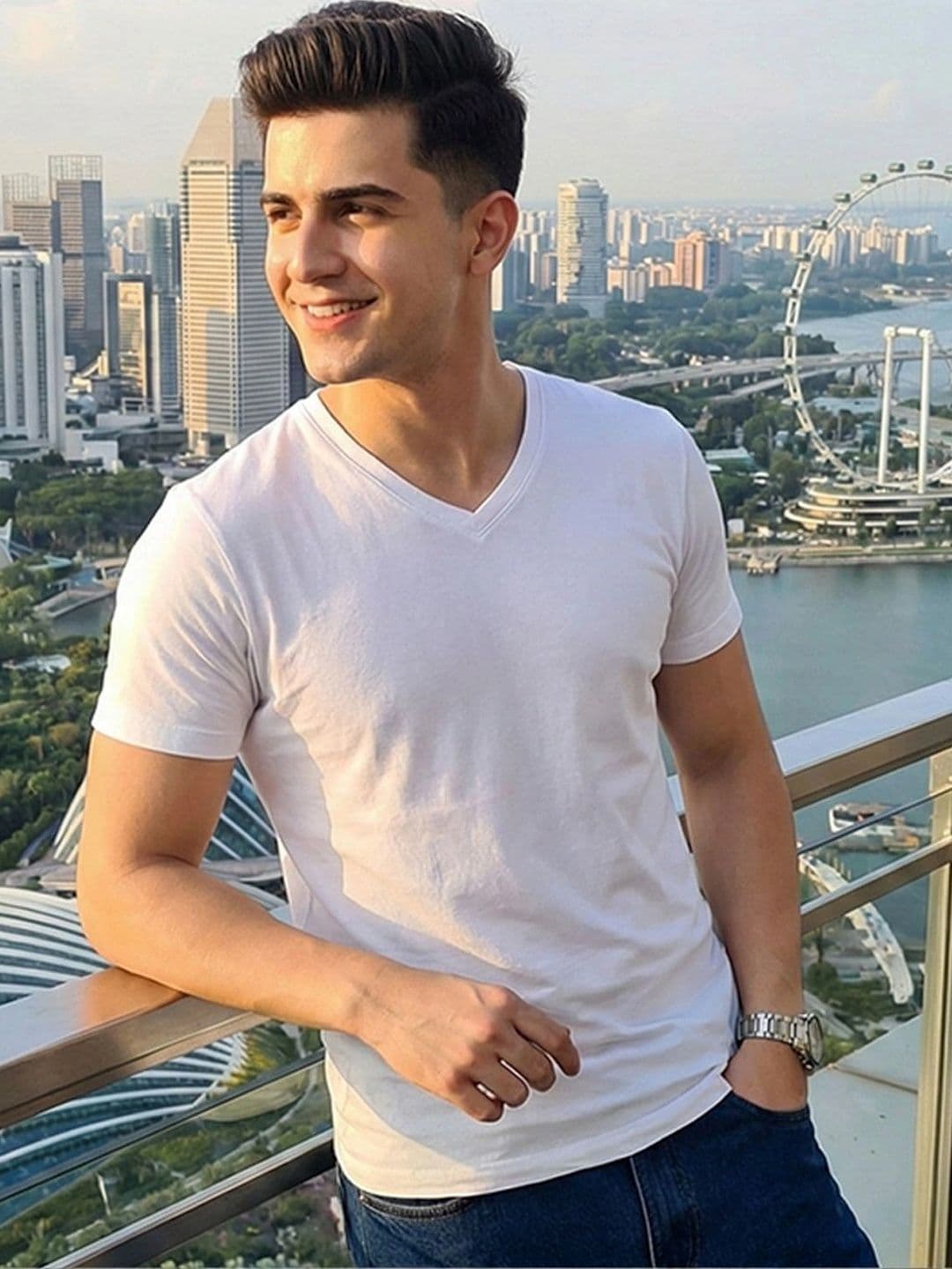 HERE&NOW Men V-Neck T-shirt - view 1