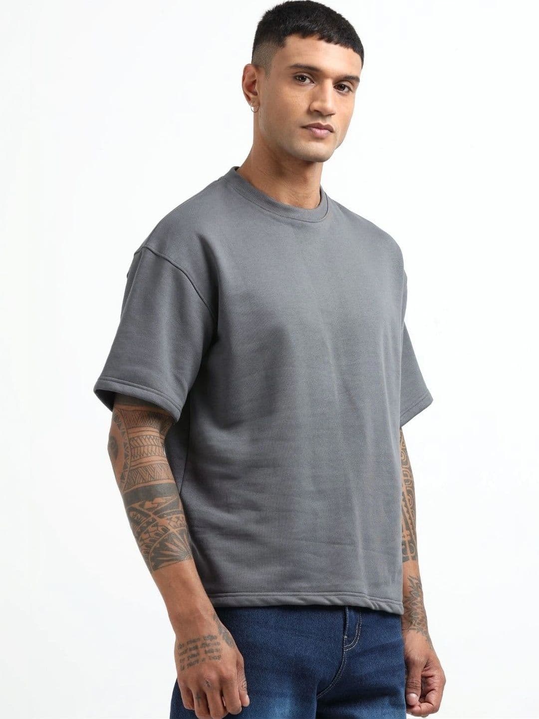 Atnora Men Printed Drop-Shoulder Sleeves T-shirt - view 1
